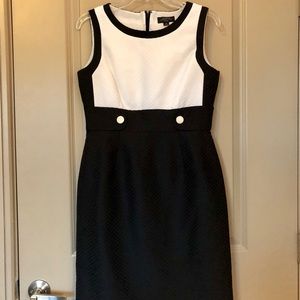 TAHARI black and white business casual dress